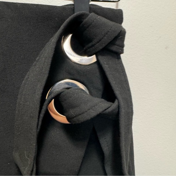 ZARA Woman Black Thick Wrap Mini Skirt Size Small Neutral - Picture 3 of 7